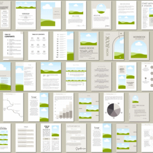 Canva eBook Template, Course WorkBook Template