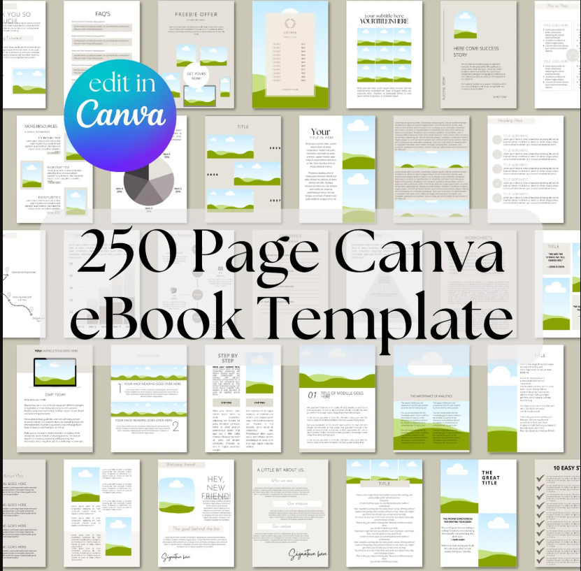 Canva eBook Template, Course WorkBook Template